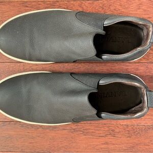 Lanvin Black Leather Slip-On Loafers